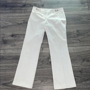 7th Avenue New York & Company white Bootcut Dress  Pants,Size 4.